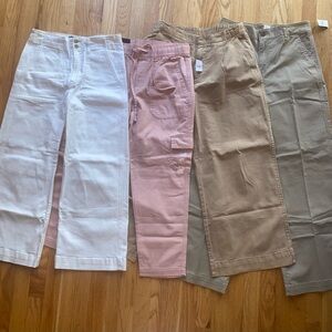 GAP Women's Casual Pants Set — White, Pink, Tan, Khaki
